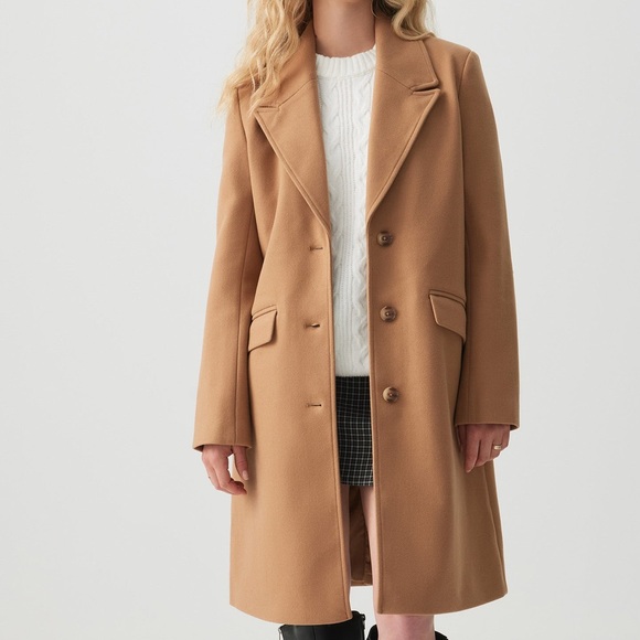 Ardene Jackets & Blazers - ARDENE Button Brushed Felt Coat , 🧥 Peacoat